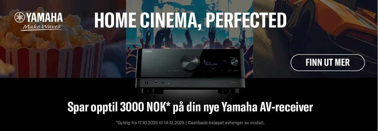 Yamaha Cashback på hjemmekinoreceivere